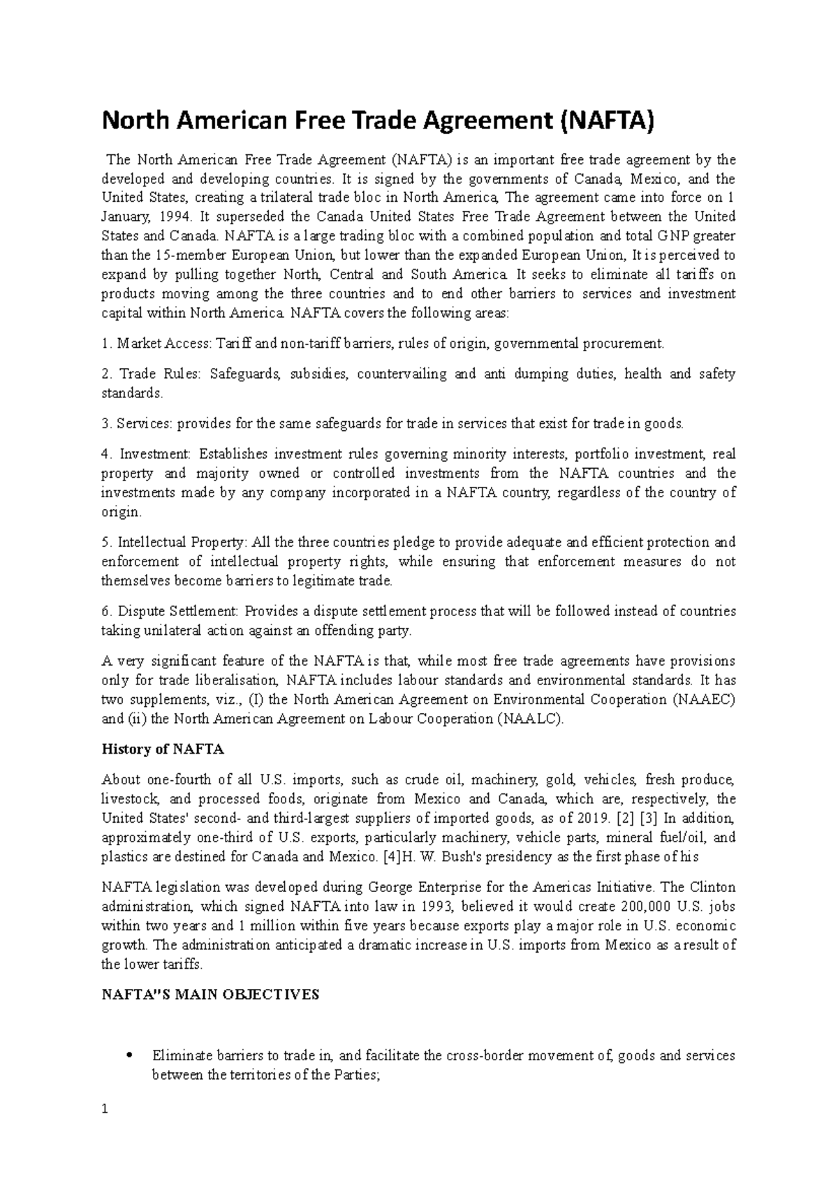 What Is the North American Free Trade Agreement (NAFTA)?