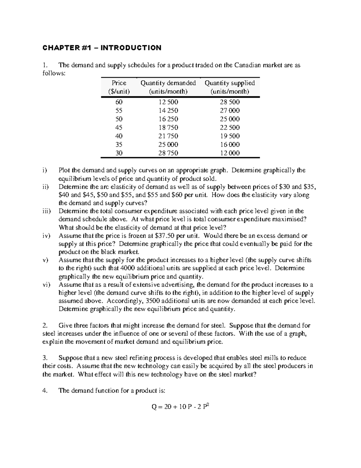 PS1 - Problem set for first chapter 1 - CHAPTER #1 – INTRODUCTION 1 ...