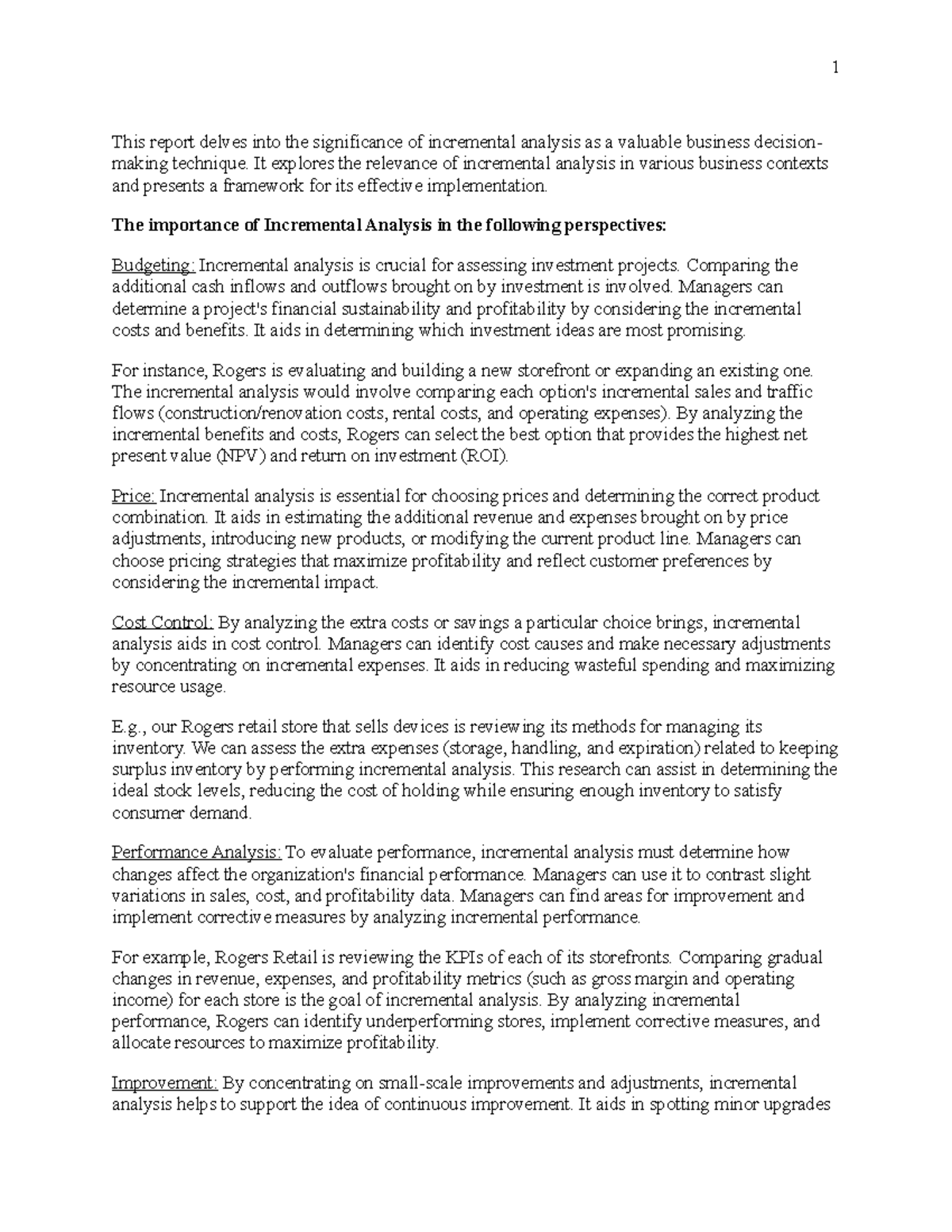 Final Assignment ACCT 621 - 1 This report delves into the significance ...