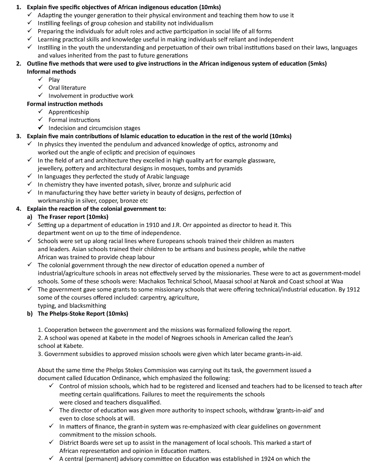 comparative-practice-material-explain-five-specific-objectives-of