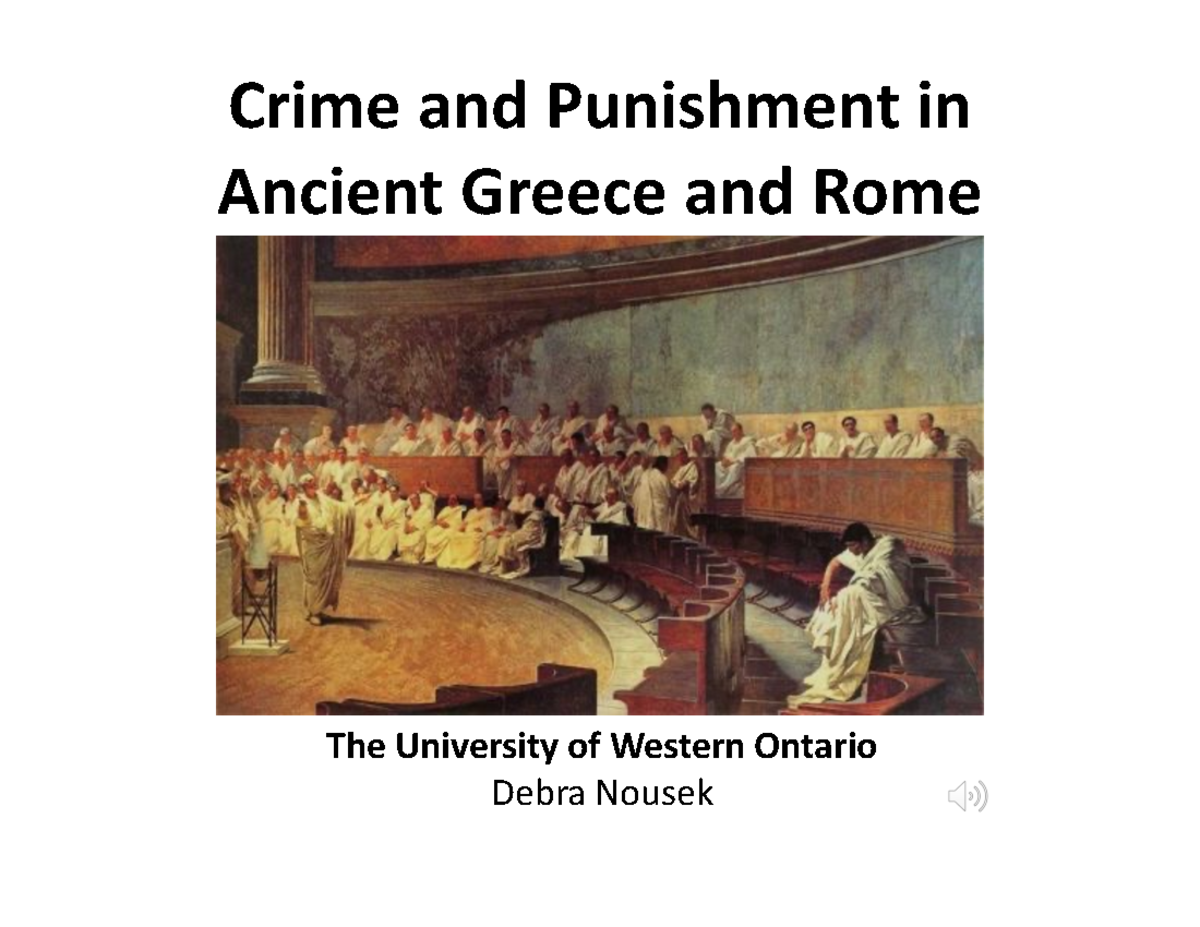 08 Introduction to Roman Law Crime And Punishment In Ancient Greece 