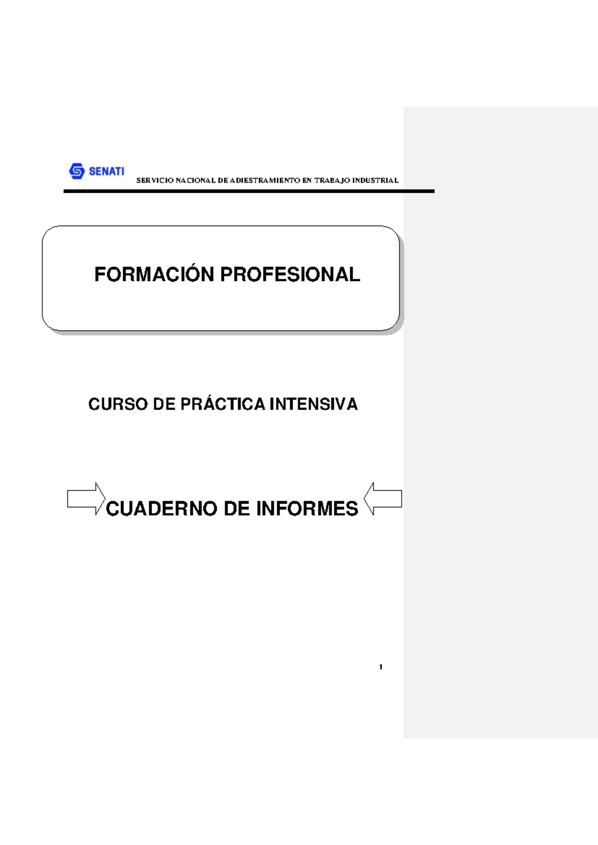 Cuaderno+DE+ Informes+1, 2 , 3 ,4 Semana - CURSO DE PRÁCTICA INTENSIVA ...