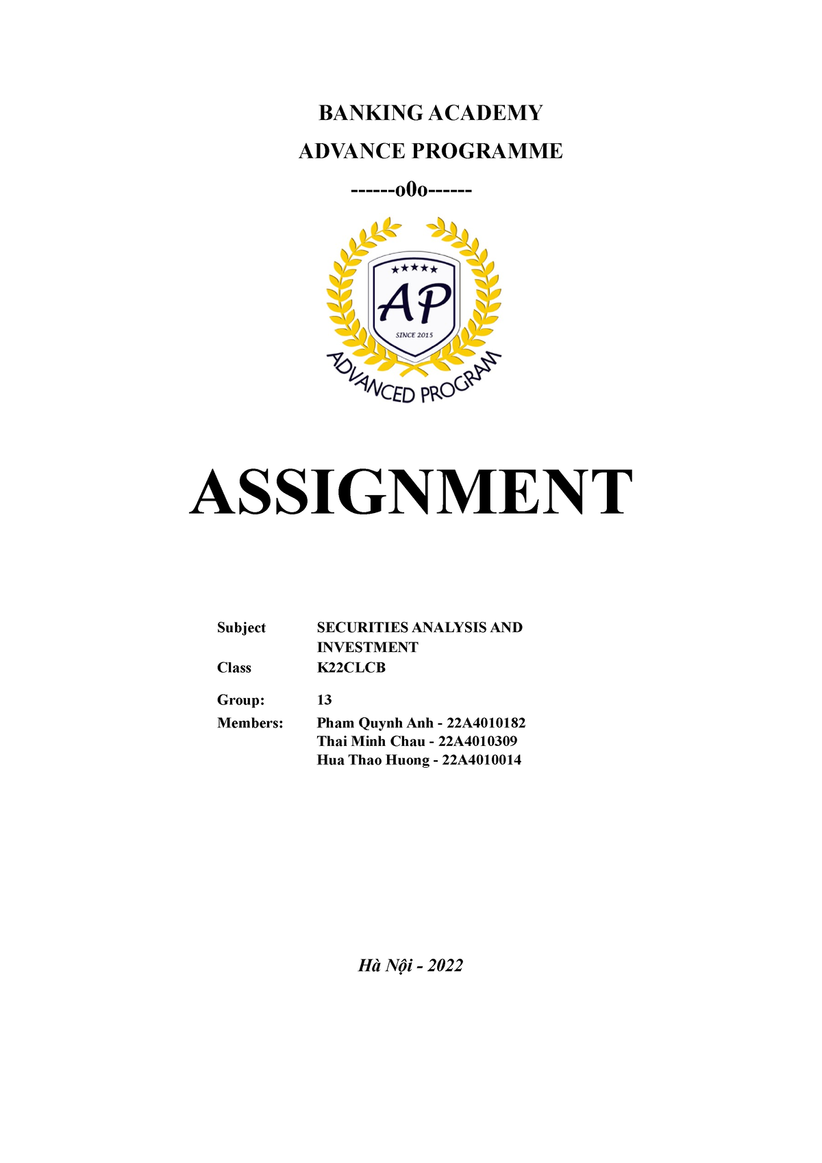 graded assignment assignment 3 banking