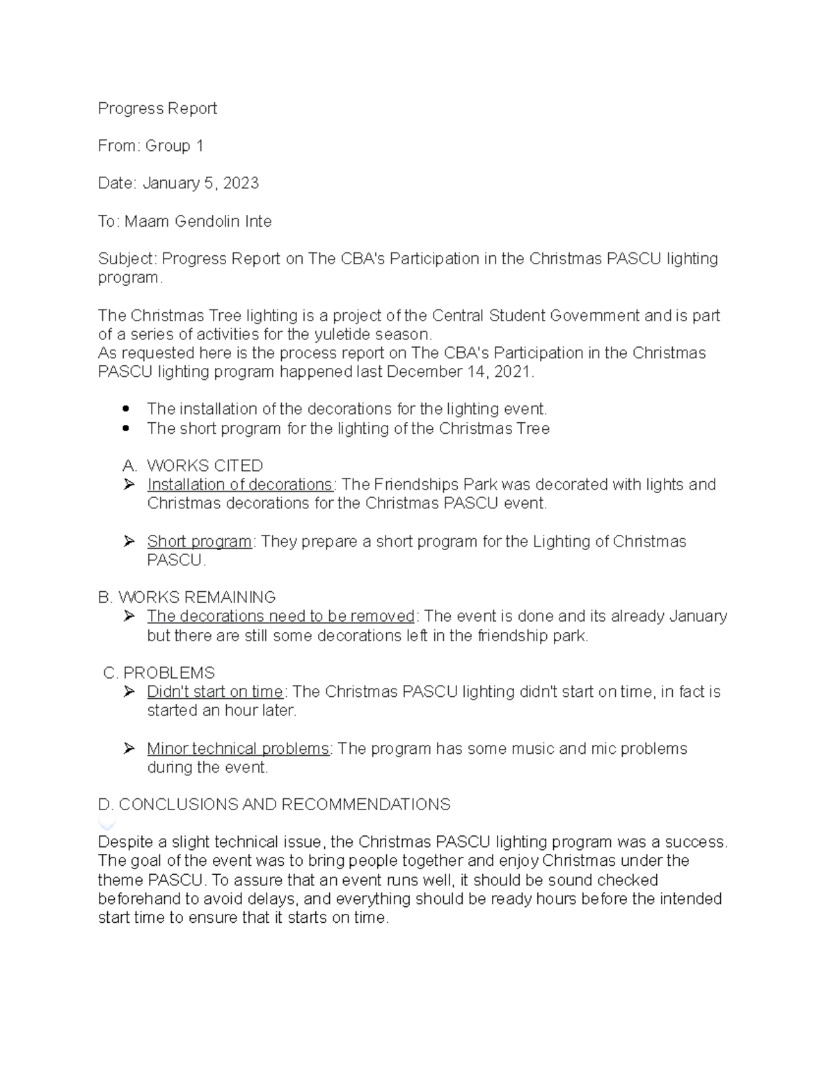 Progress Report - Guide in answering or studying Intermediate ...