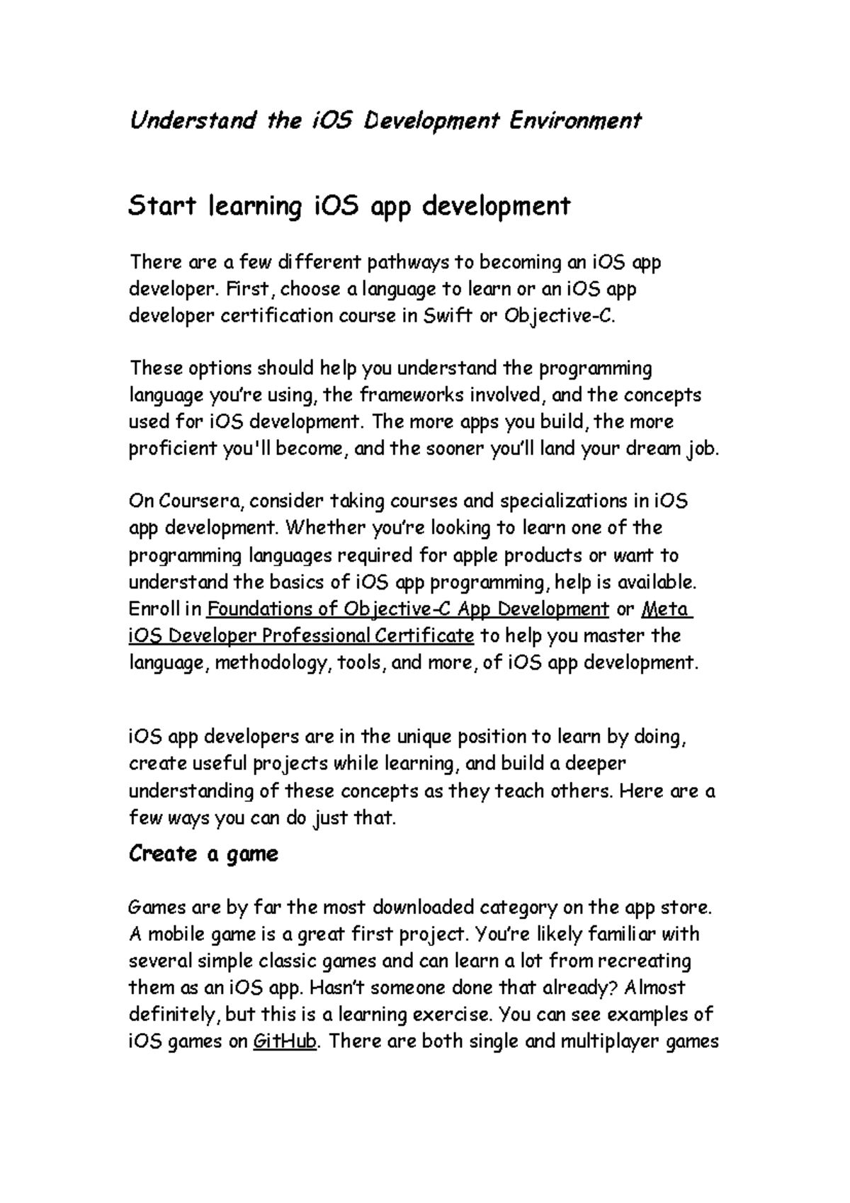 Understand the i OS Development Environment - Understand the iOS ...