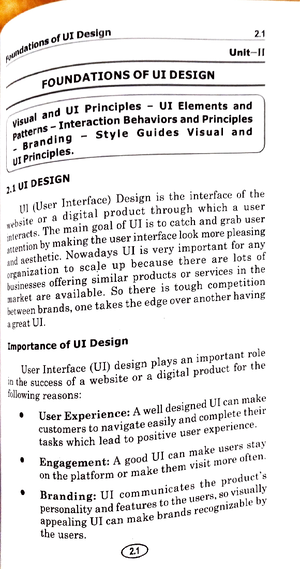 UI AND UX Design UNIT-1 - Lecture notes - Foundations of Design 1 ...