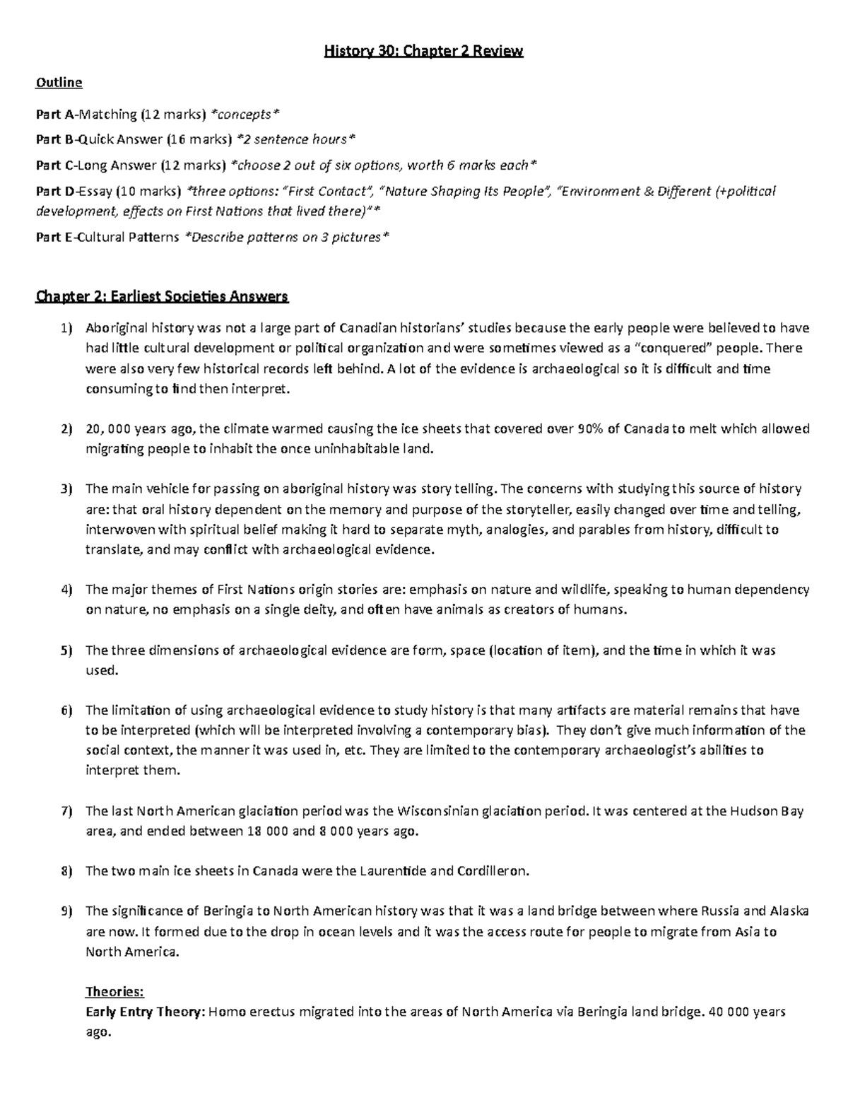 Chapter 2 Earliest Societies Review History 30 - History 30: Chapter 2 ...