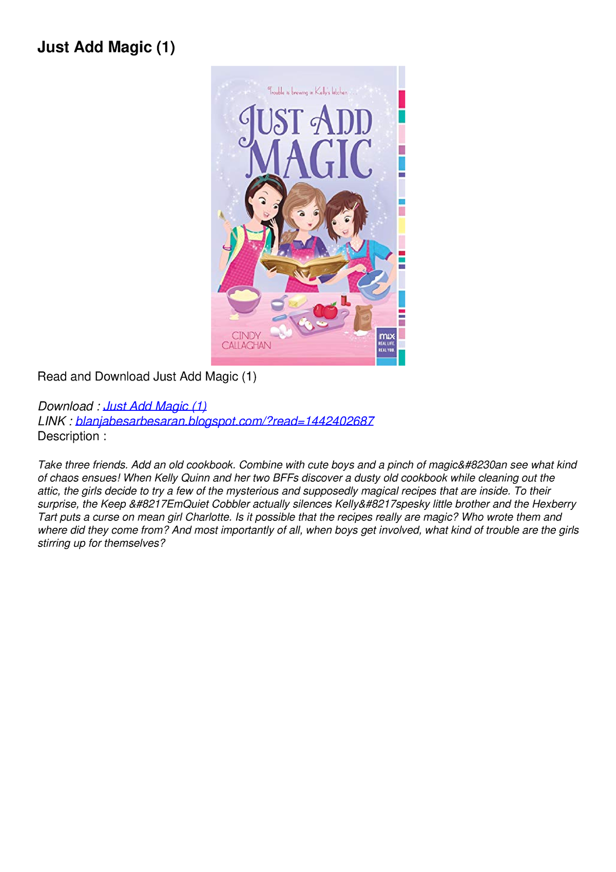 READ [PDF] Just Add Magic (1) read - Just Add Magic (1) Read and ...