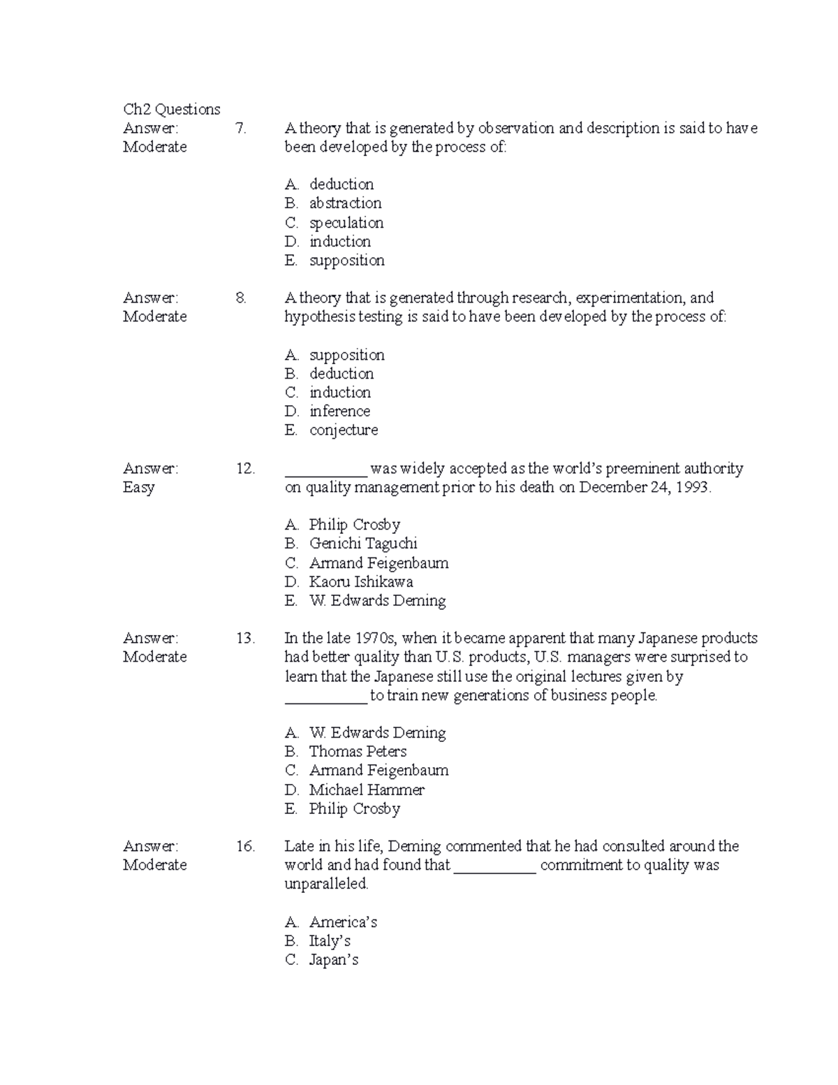 BUS695Dquest Ch 2p - só liẹu spss - Ch2 Questions Answer: Moderate 7. A ...