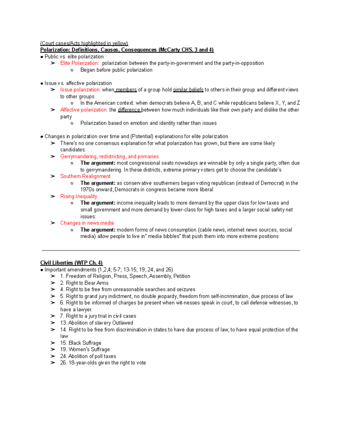 Study Guide 3 geol - (Court cases/Acts highlighted in yellow ...