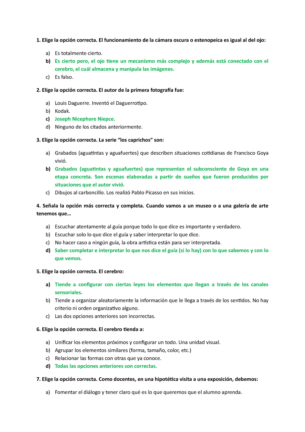 Examen Tipo Test Resuelto Enero Elige La Correcta El Funcionamiento De La Oscura O