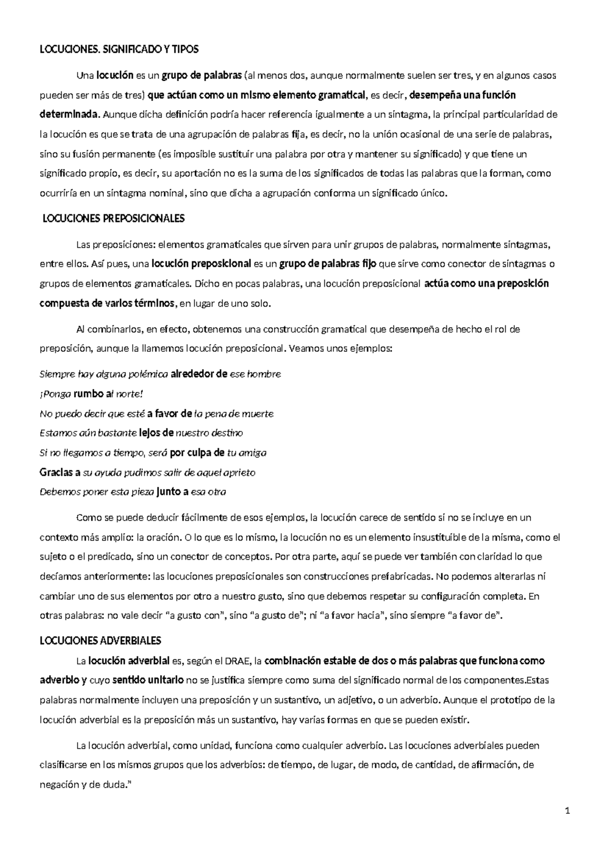 Locuciones y per Ã­frasis revisado 2Âº bac - LOCUCIONES. SIGNIFICADO Y ...