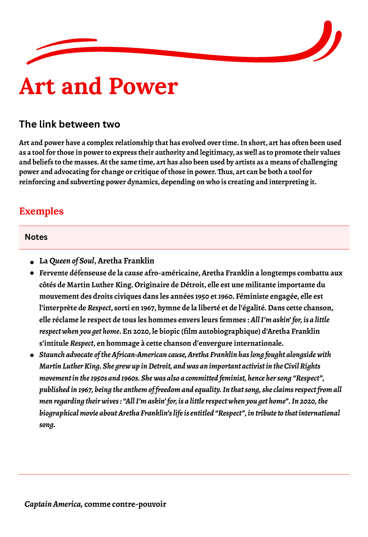 essay on art and power