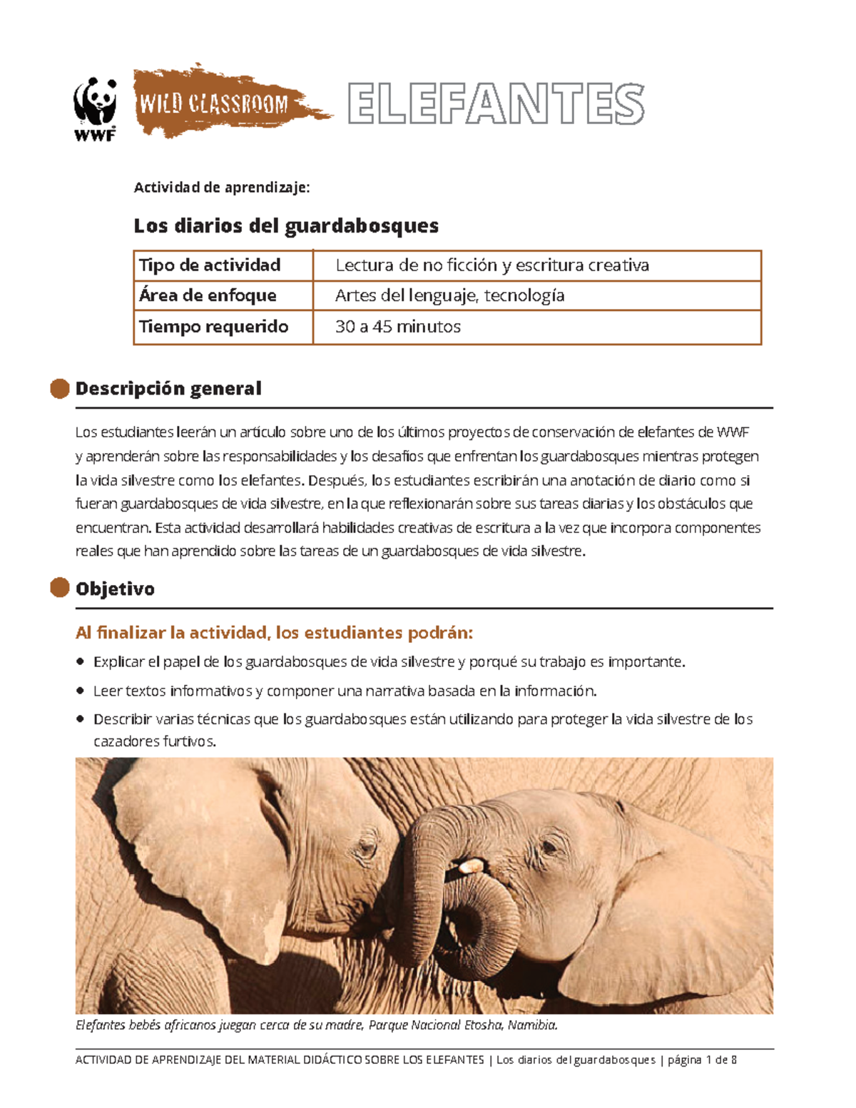 7msric 6t3 Elephants Language ARTS Technology Spanish - Descripción ...