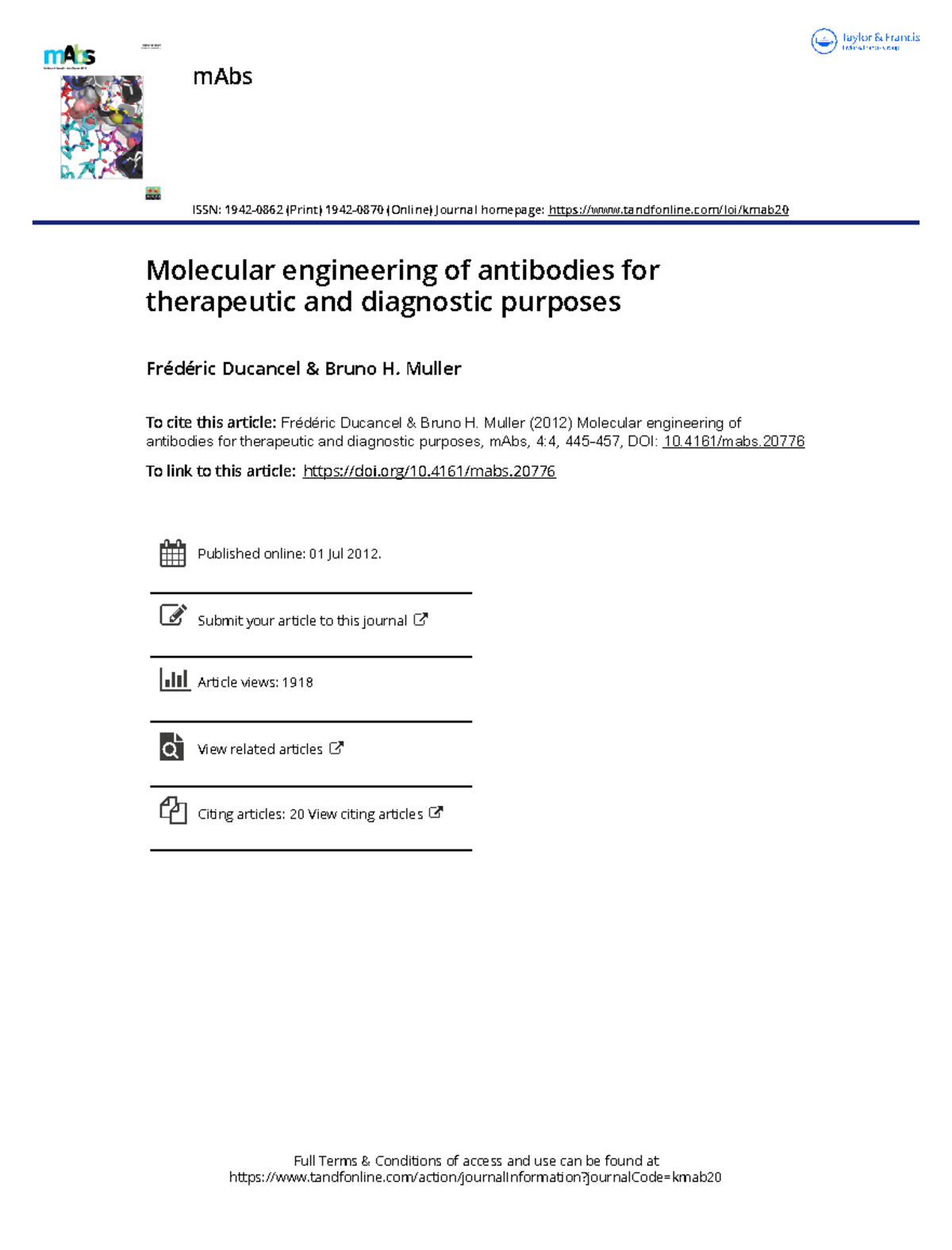 Molecular Engineering Of Antibodies For Therapeutic And Diagnostic ...