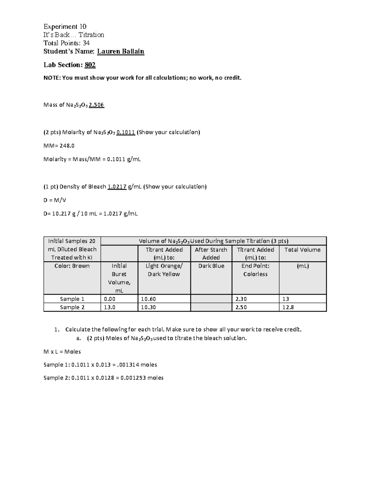 back titration experiment pdf