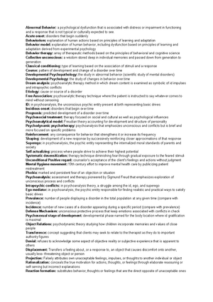 Abnormal Psychology Chapter 13 Notes - Abnormal Psychology Chapter 13 ...