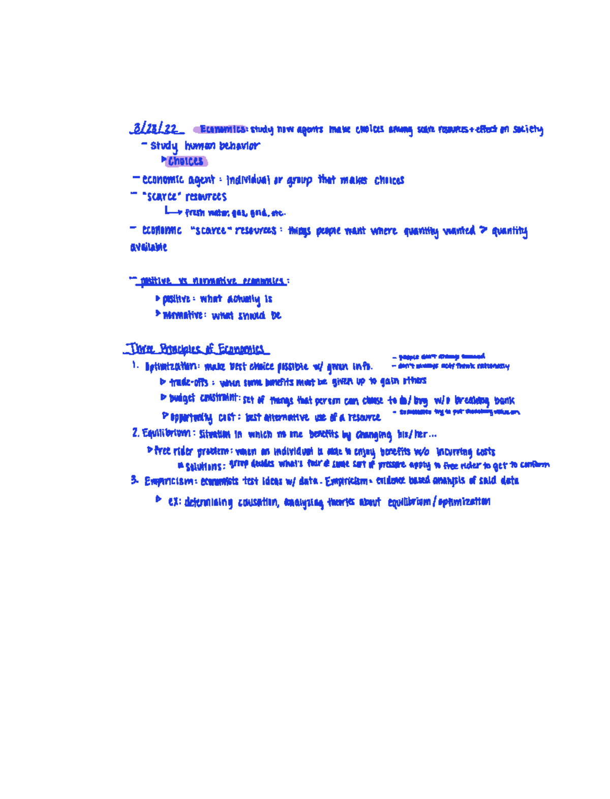 Chapter 1 The Principles and Practice of Economics - ECON 222 - Studocu