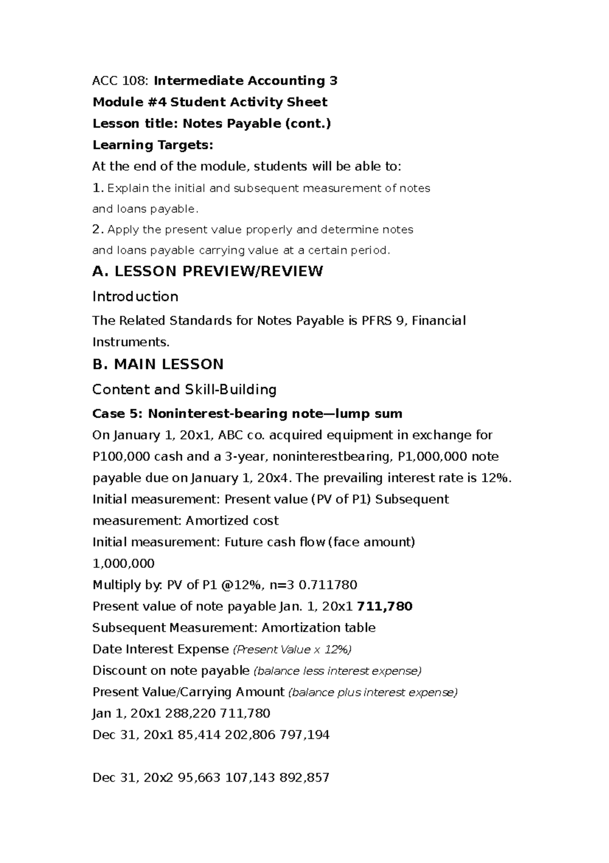 Intermediate Accounting 3 ACC 108 L4 - ACC 108: Intermediate Accounting ...