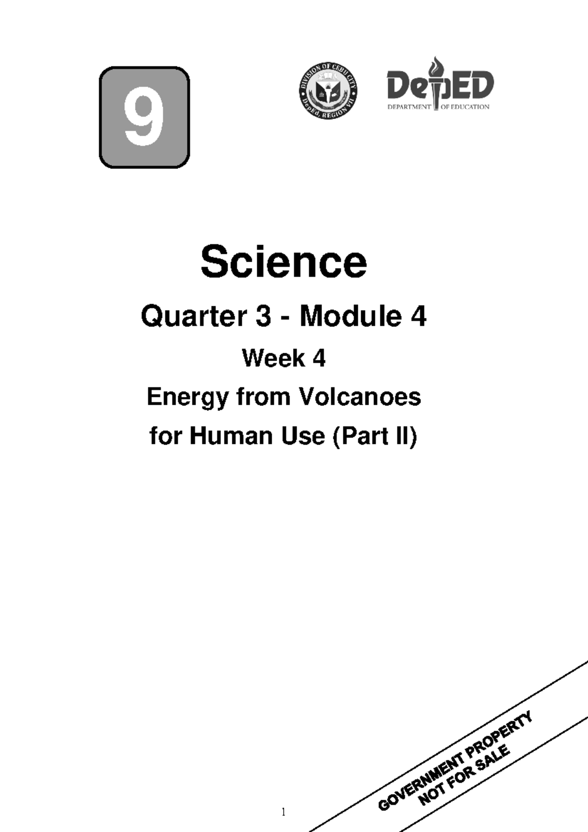 4 Q3 SCI - Science Notes Quarter 3 - Science Quarter 3 - Module 4 Week ...