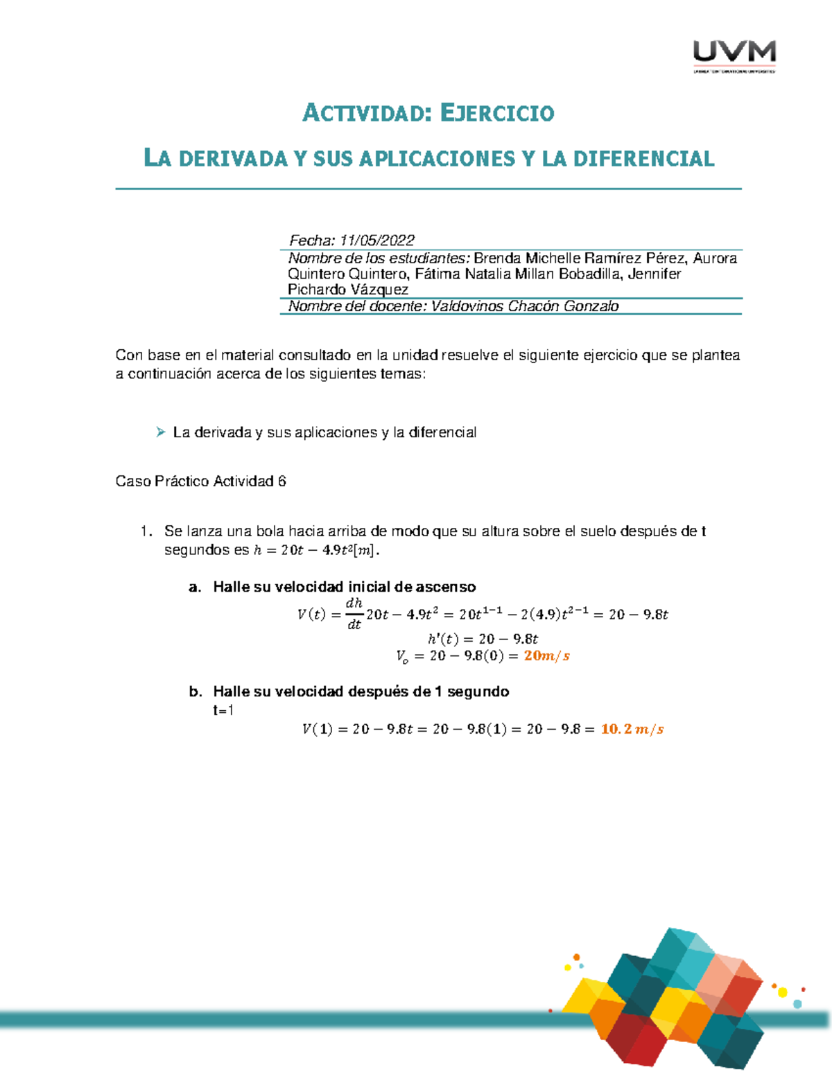 A5 FNMB - Ejercicios - ACTIVIDAD: EJERCICIO LA DERIVADA Y SUS ...