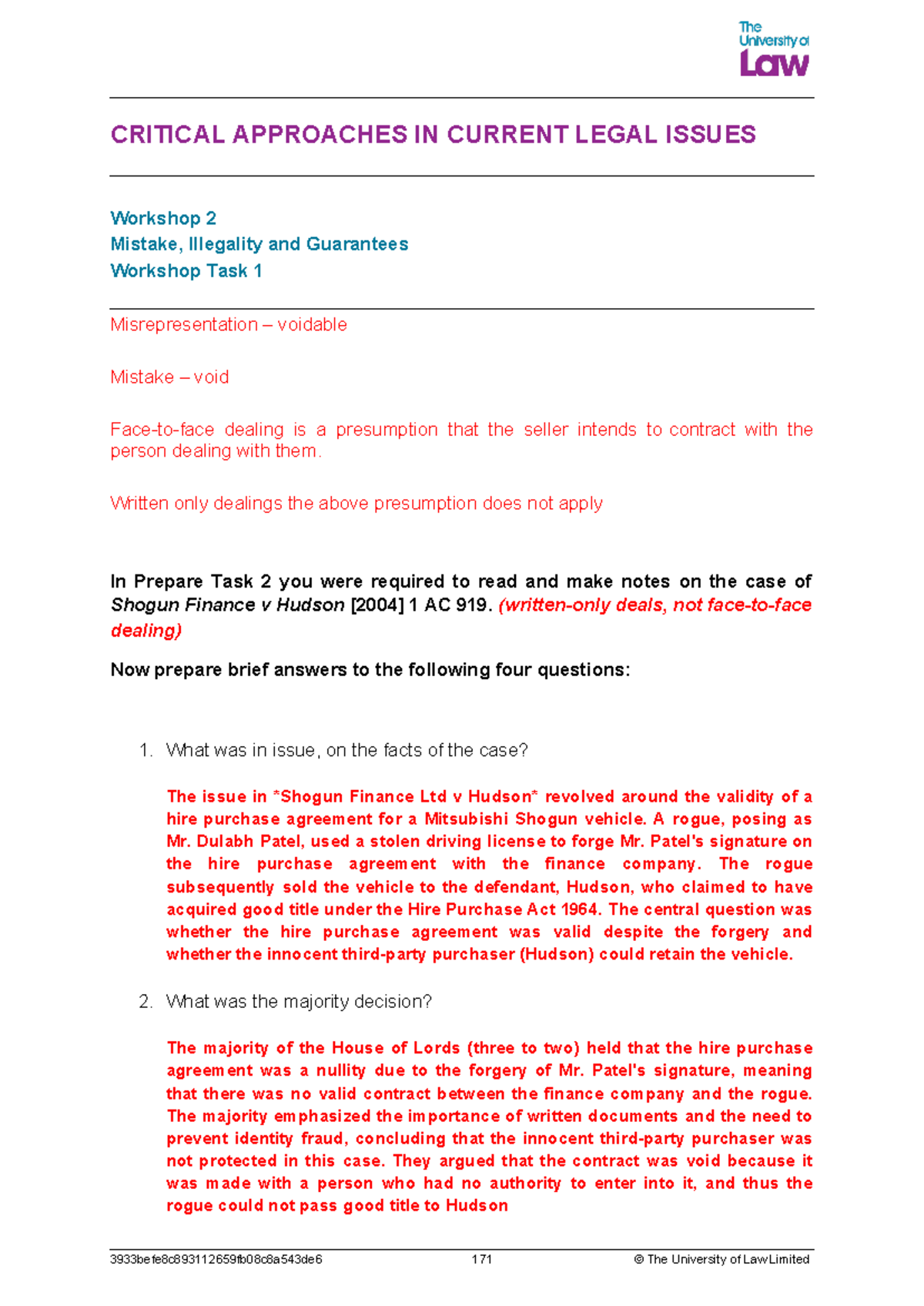 Critical unit 2 engagement - CRITICAL APPROACHES IN CURRENT LEGAL ...