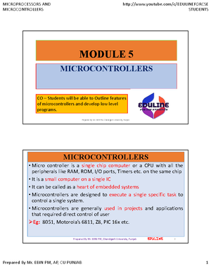 Module 3 Notes MPMC - good - THE STACK STRUCTURE OF 8086: The stack is ...