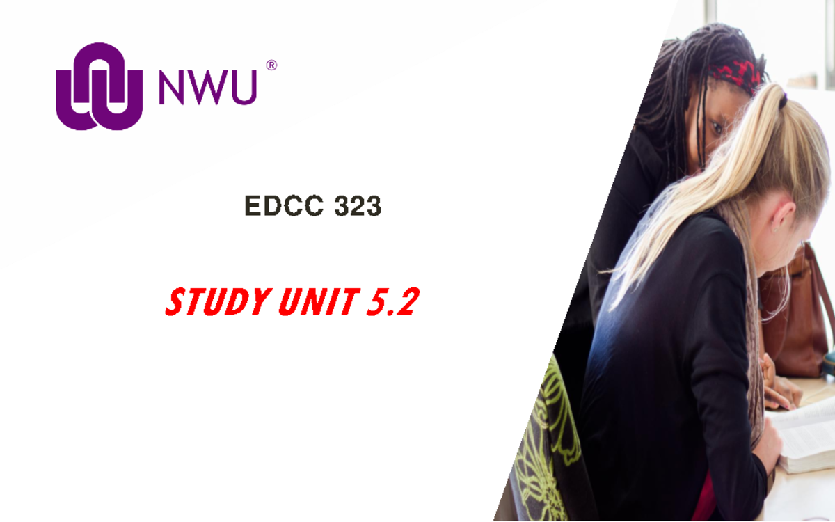 EDCC323 Study Unit 5 - Assisting learners with learning difficulties ...