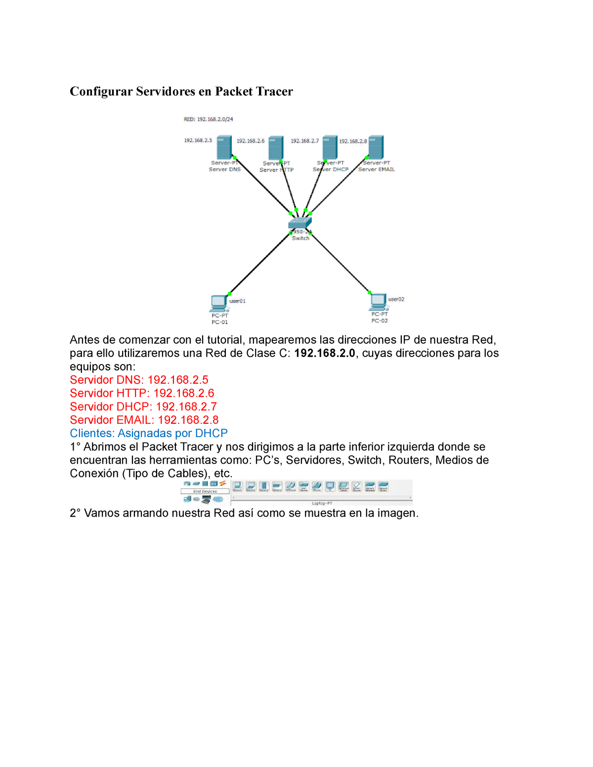 Jaringan Komputer Dan Simulasi Cisco Packet Tracer Configurar Servidores En Cuyas