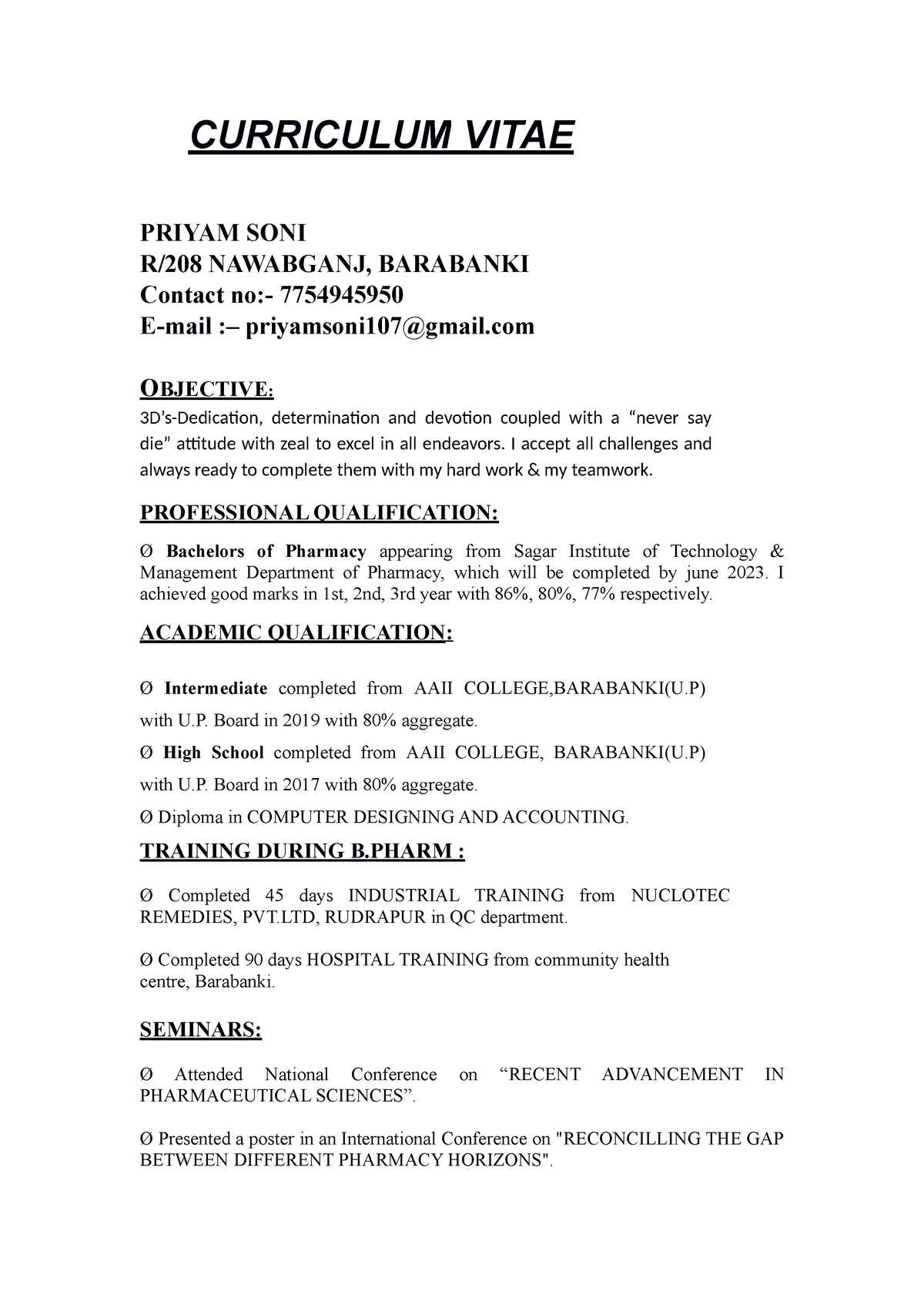 cv-priyam-soni-curriculum-vitae-priyam-soni-r-208-nawabganj