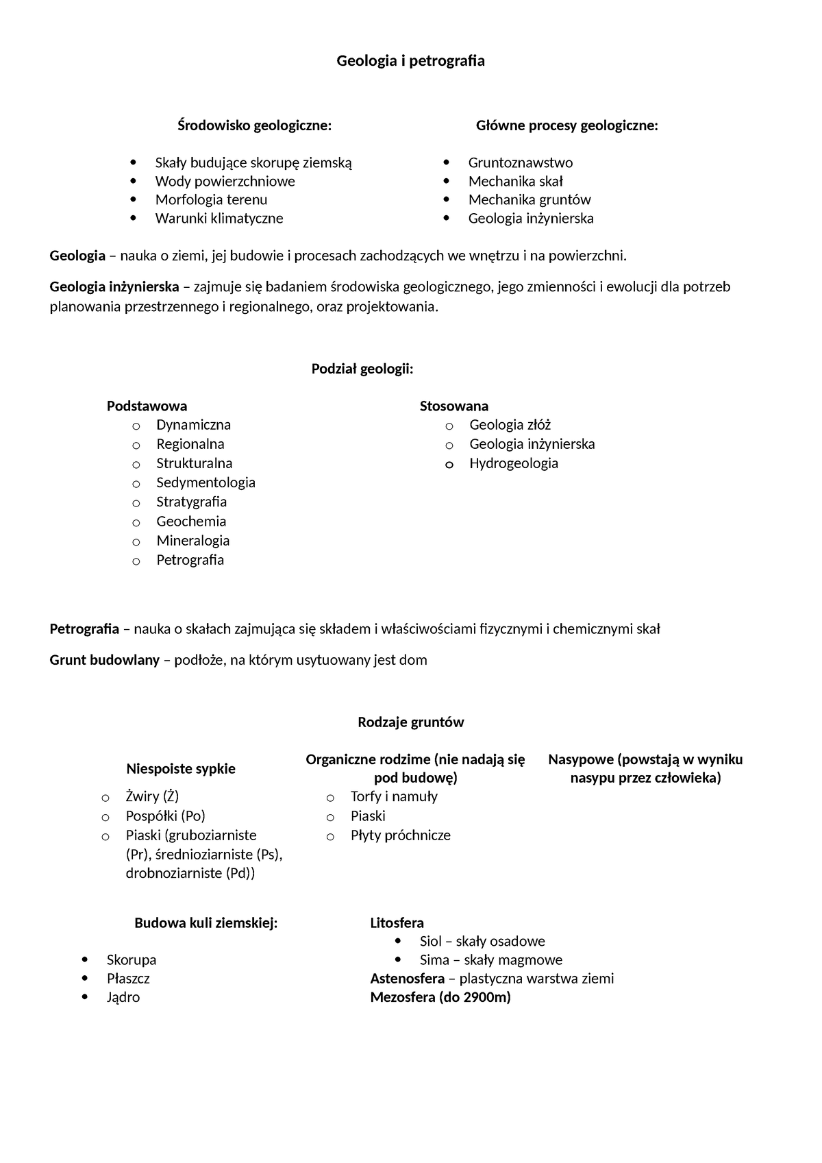 Geologia-i-petrografia - Geologia i petrografia Środowisko geologiczne ...