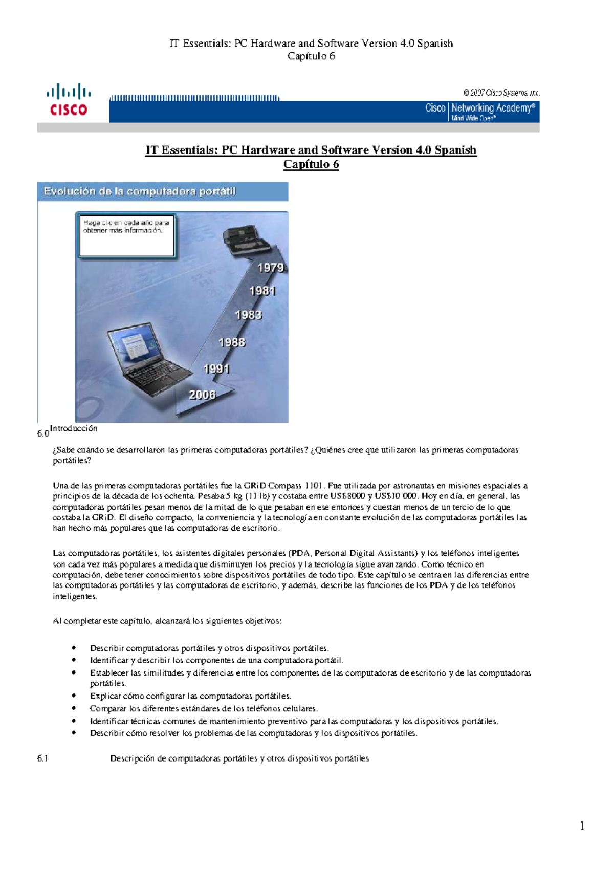 Capitulo 6 IT Essentials PC Hardware and Software Version 40 Spanish