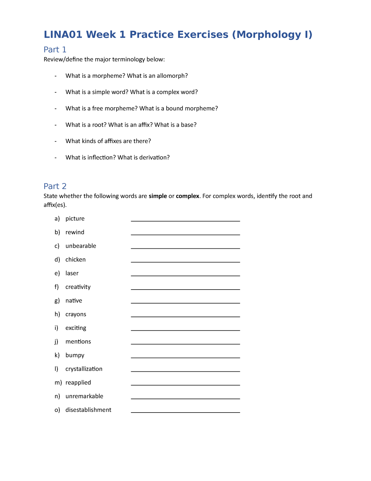 week-1-practice-exercises-morphology-i-for-complex-words-identify-the-root-and-affix-es-a