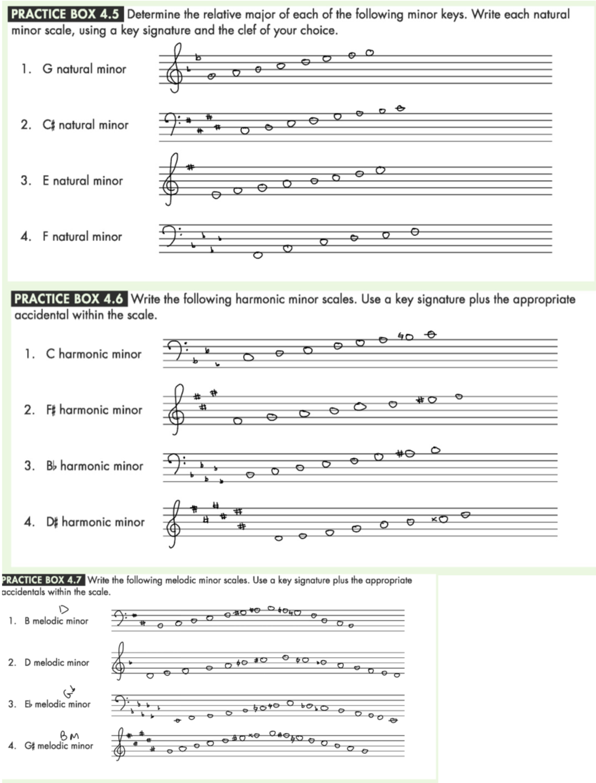 Practice box 4 - PRACTICE BOX 4 Determine the relative major of each of ...