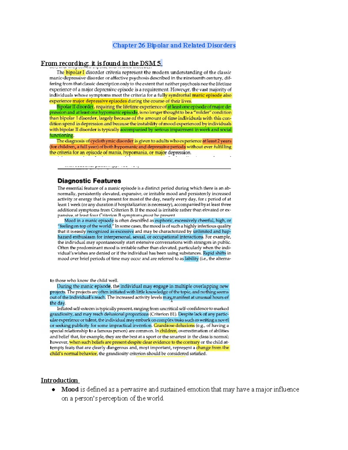 Chapter 26 Bipolar and Related Disorders - Chapter 26 Bipolar and ...