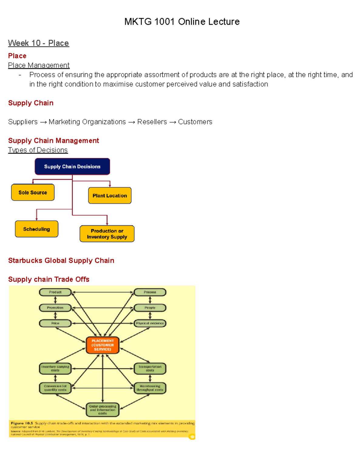 WK 10 - MKTG 1001 Online Lecture - MKTG 1001 Online Lecture Week 10 ...