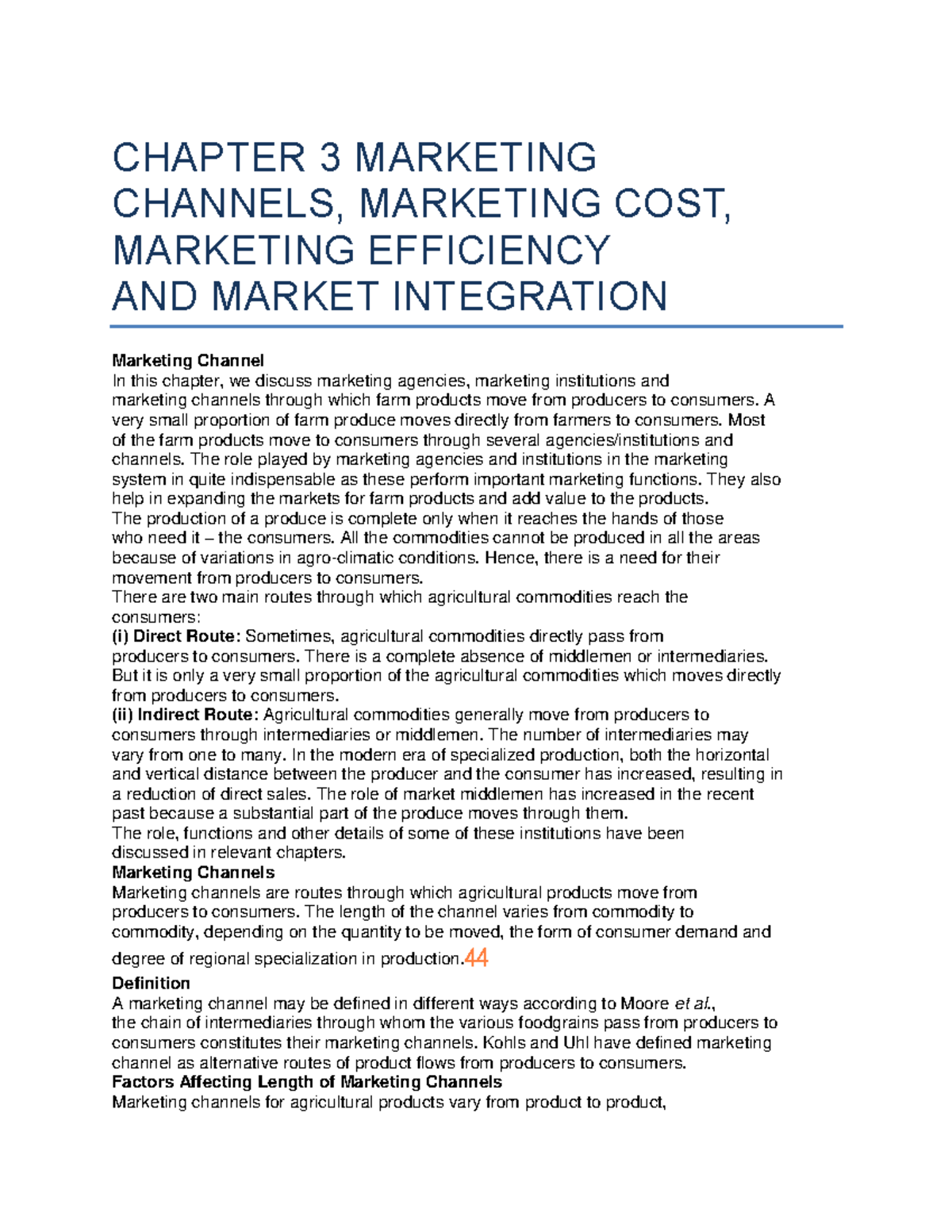 research papers on marketing channels