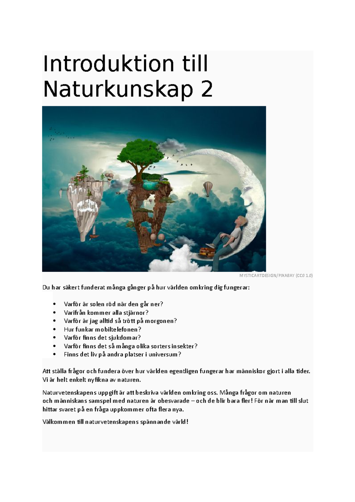 Introduktion Till Naturkunskap 2 - Introduktion Till Naturkunskap 2 ...