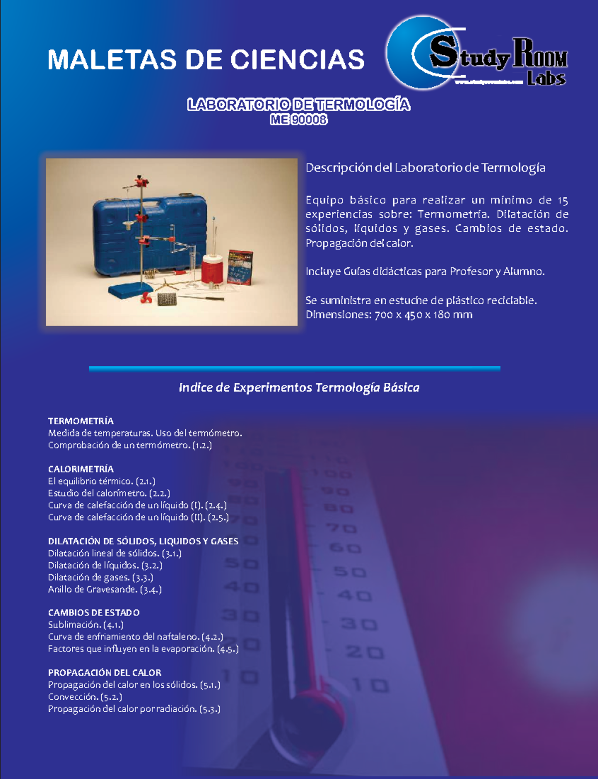 Maletas Termologia Cat Cienytec Esp - MALETAS DE CIENCIAS LLABORATORIO ...