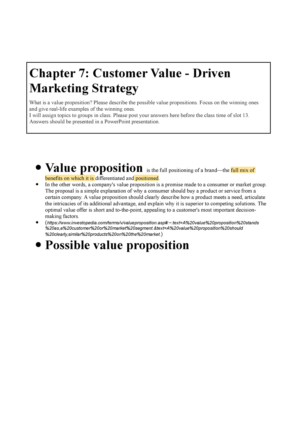 customer-value-driven-marketing-strategy-chapter-7-customer-value