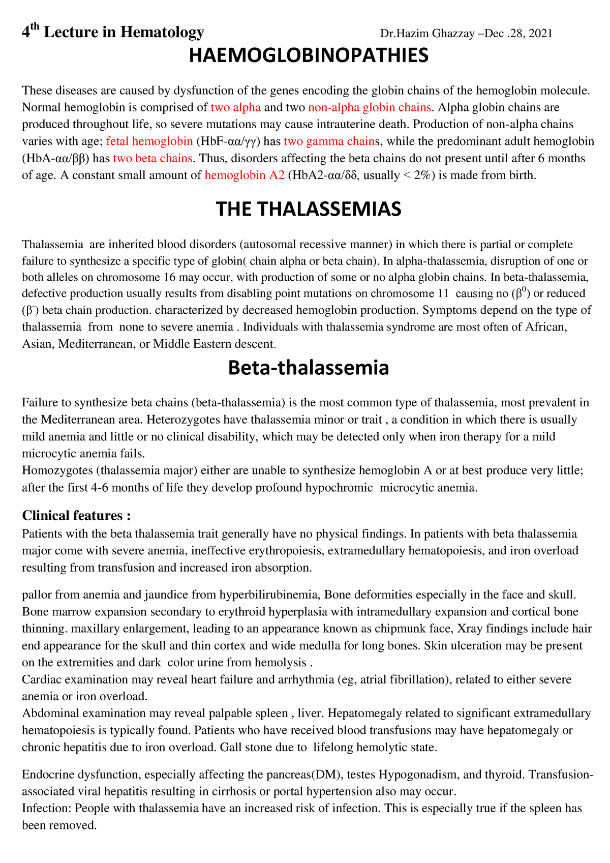 Haemoglobinopathies 4 Th Lecture In Hematology Dr Ghazzay Dec 28   Thumb 1200 1697 