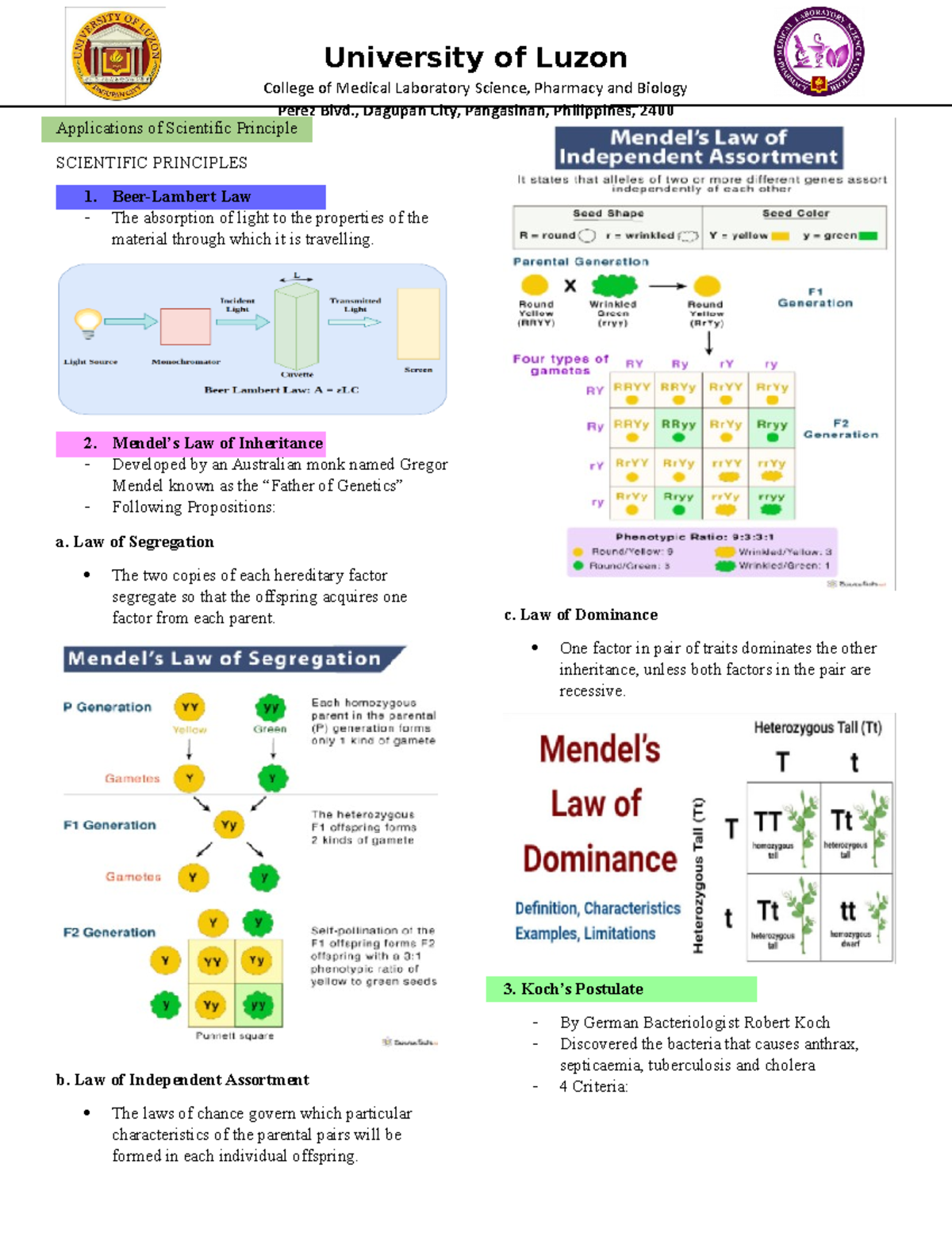 Applications of Scientific Principle - Applications of Scientific ...