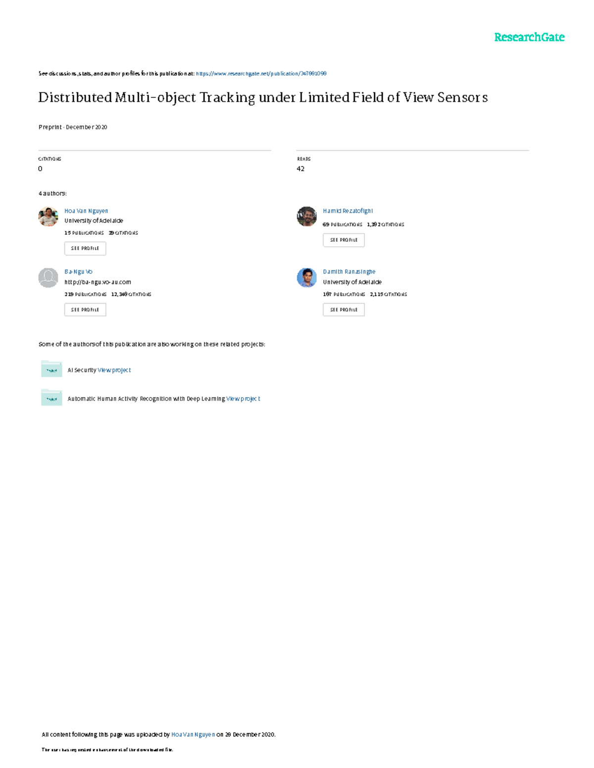 Distributed Multi target tracking and planning - See discussions, stats ...