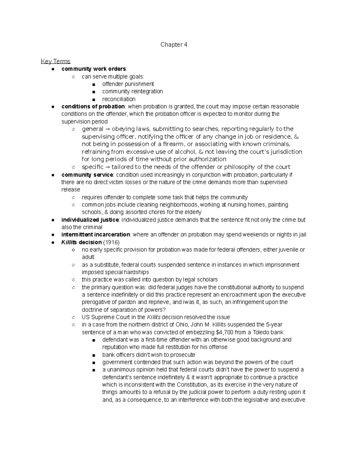 Chapter 4 - Dr. Alex Szalewski - Chapter 4 Key Terms community work ...