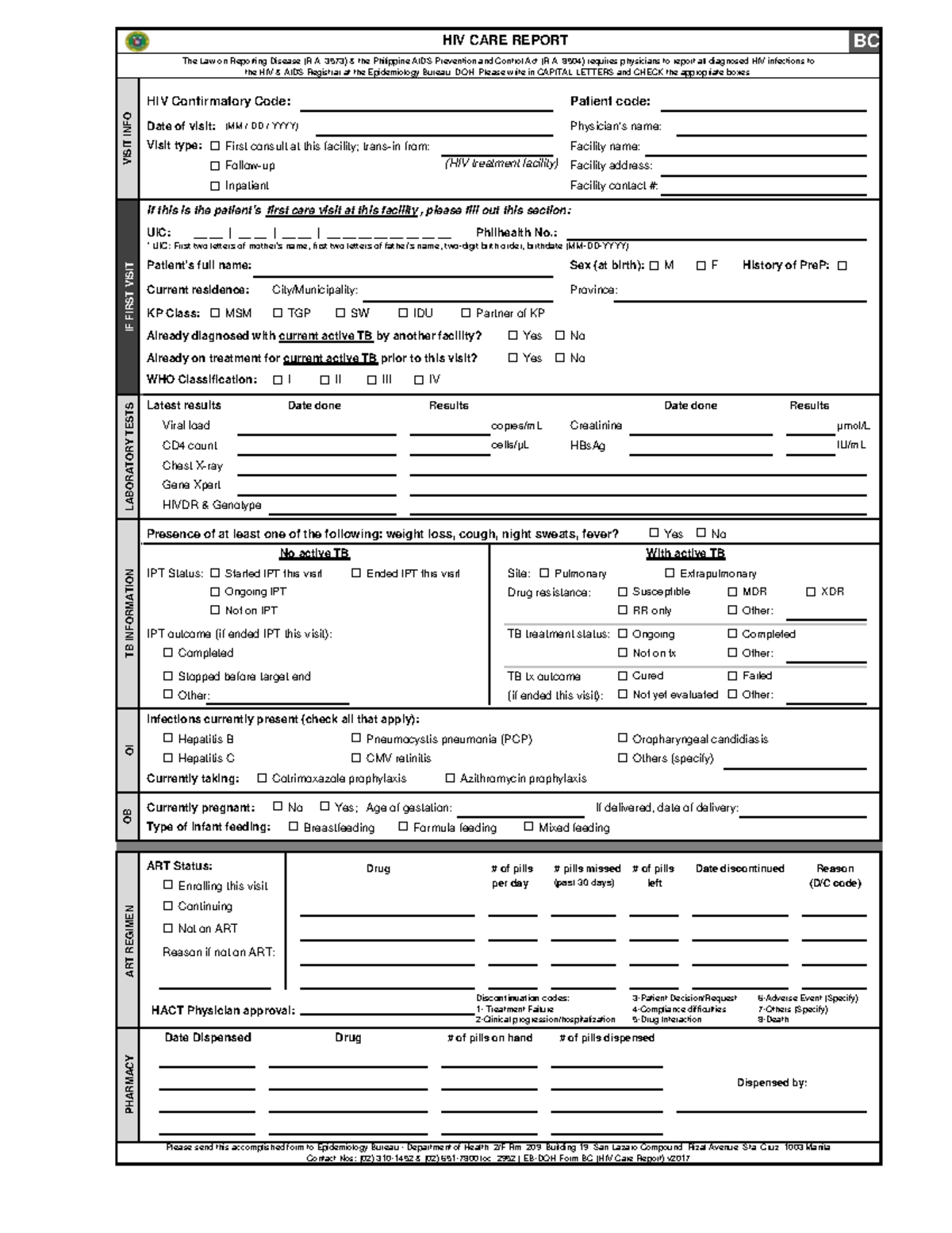 Formbc V2017 - old consent form - HIV Confirmatory Code: Patient code ...