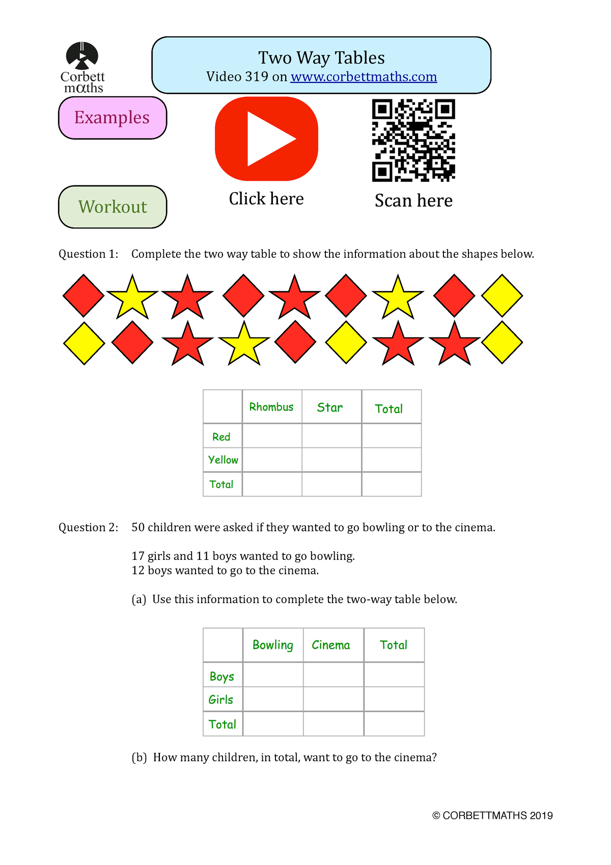 Two Way Tables Pdf - Vvvvvvvv - Two Way Tables Video 319 On ...