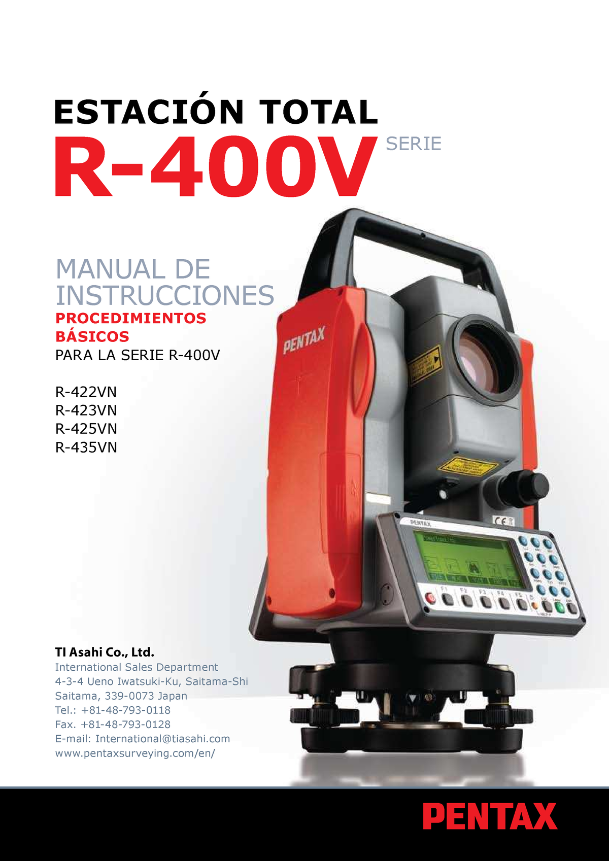 Estacion total Manual de instrucciones P - Topografía - UDistrital ...