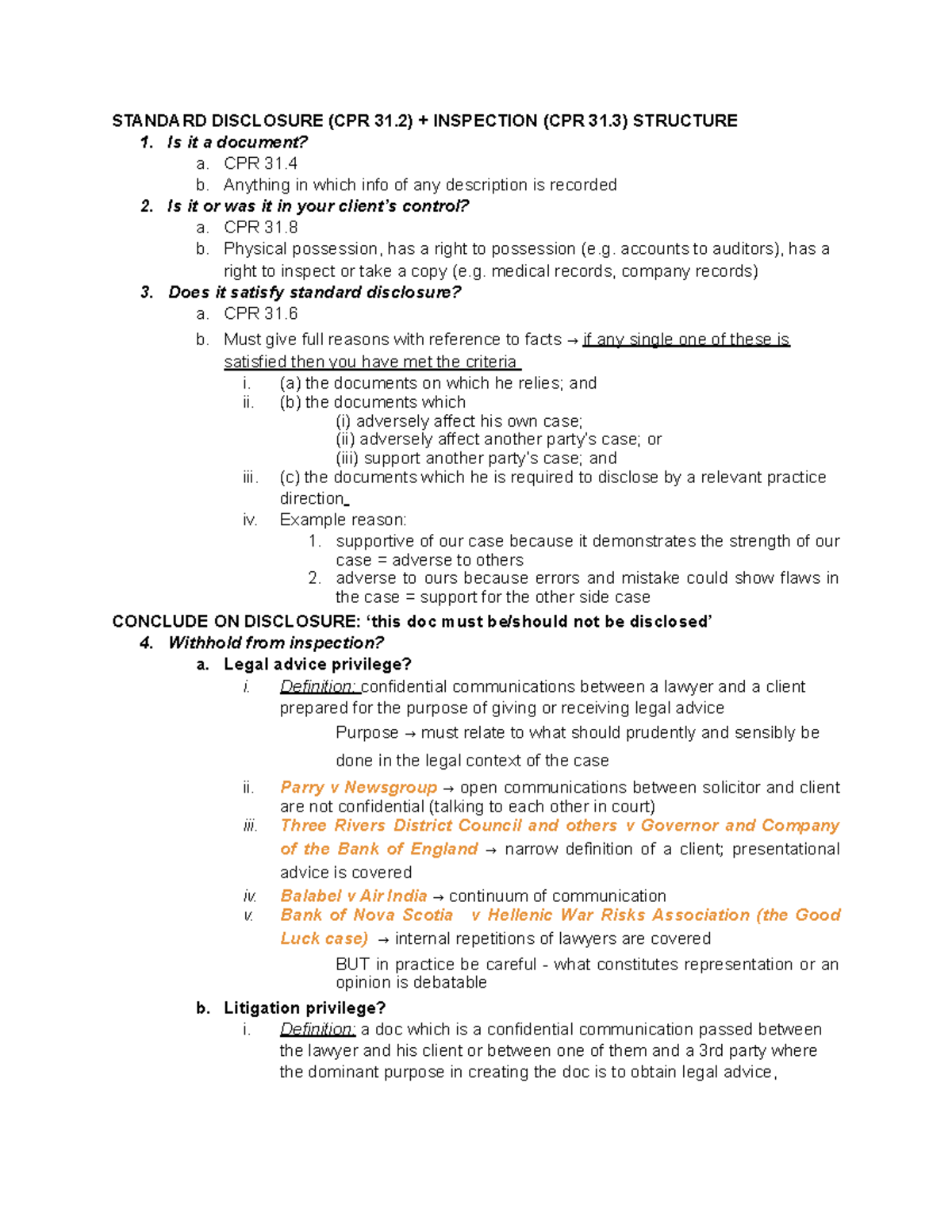 CV SGS 5 Disclosure - STANDARD DISCLOSURE (CPR 31) INSPECTION (CPR 31 ...