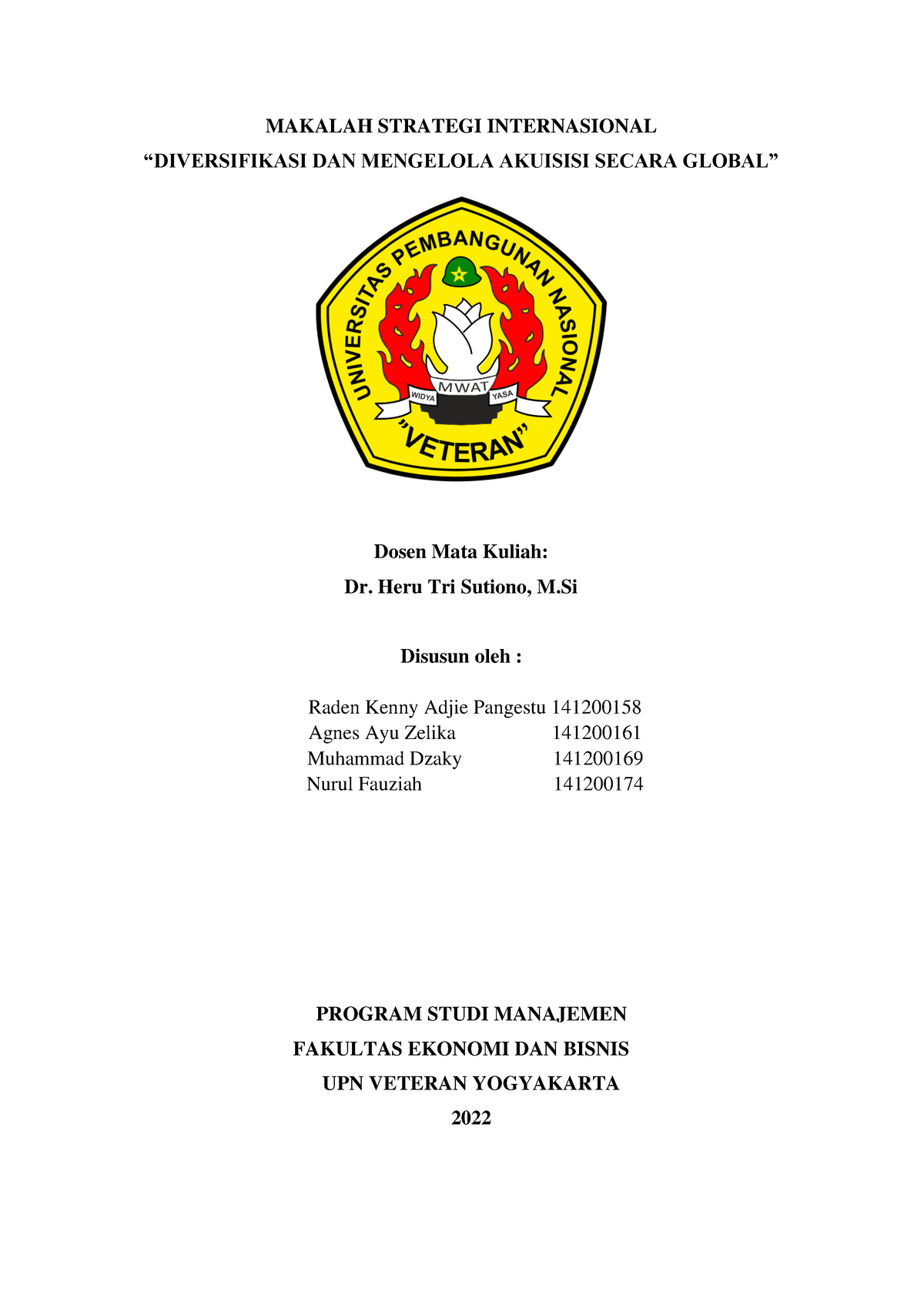 Makalah Strategi Inter Diversifikasi - MAKALAH STRATEGI INTERNASIONAL ...