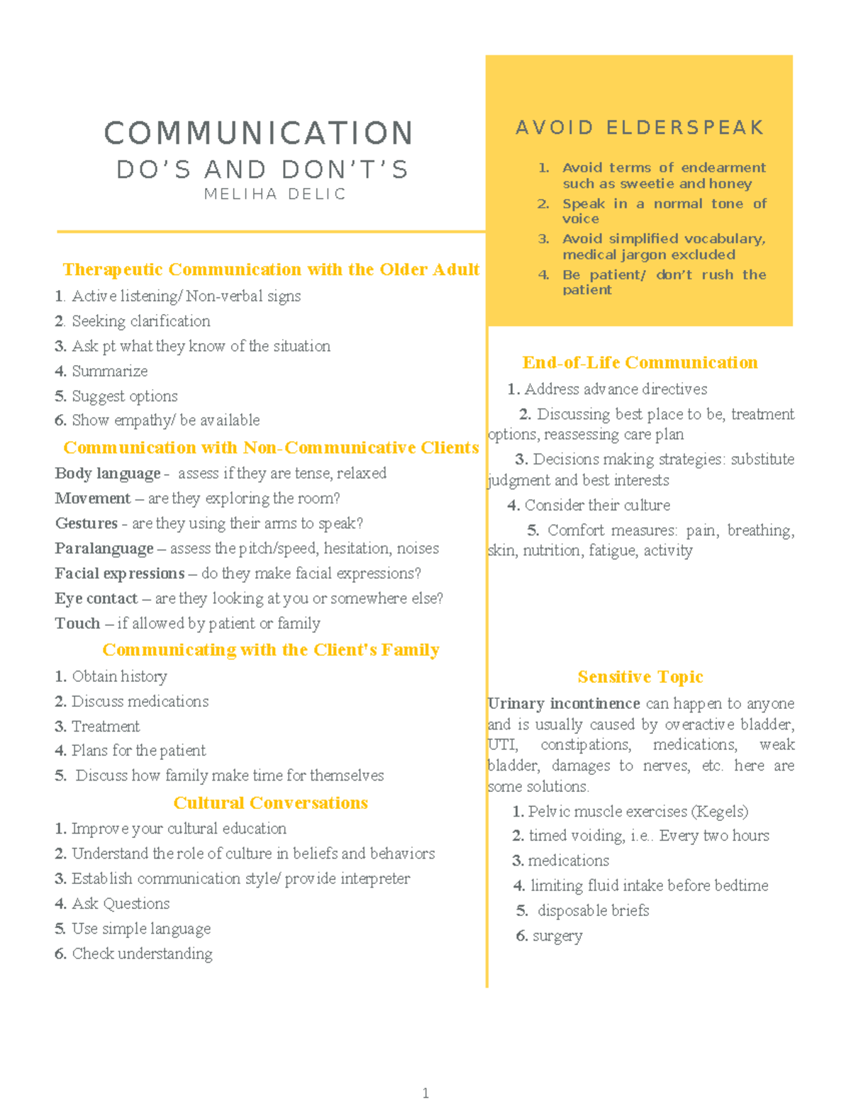 Communication Guide - C O M M U N I C A T I O N D O ’ S A N D D O N ’ T ...